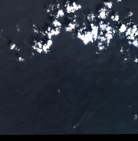 Sentinel-2 crop of Djibouti anchorage at 11.71°N 43.06°E, captured 21 Oct 2026